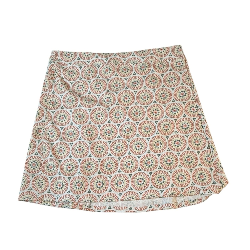 RipSkirt Marcello Spice Orange & Gray Pattern Wrap Skirt - Size L - NWT